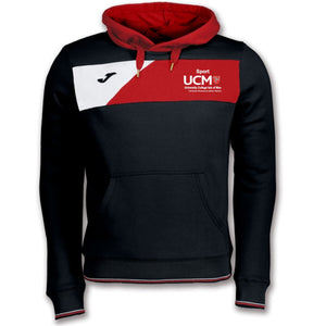 SWEATSHIRT CREW II HOODED BLACK-RED MENS University College Isle Of Man