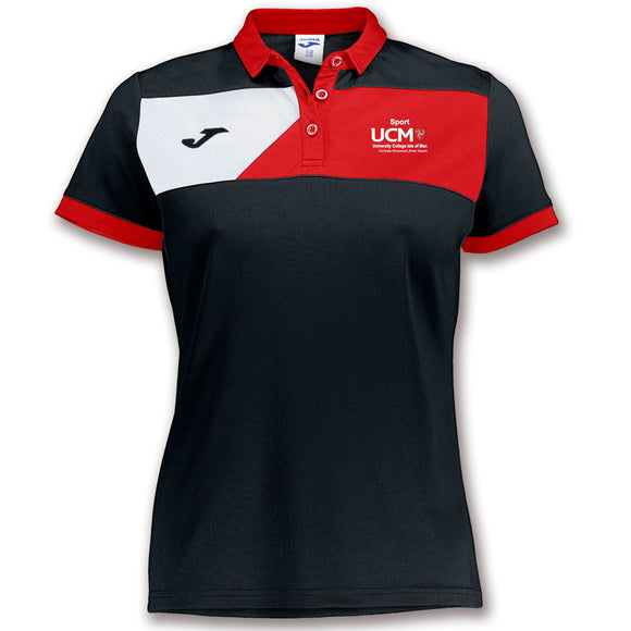 POLO CREW II S/S BLACK-RED WOMAN University College Isle Of Man