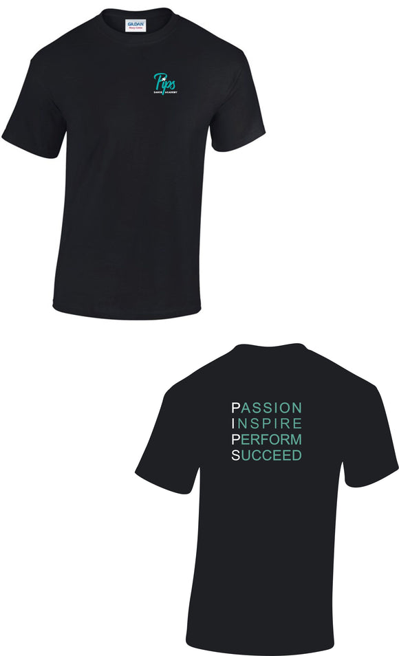 Pips Dance Academy T Shirt with Text on back